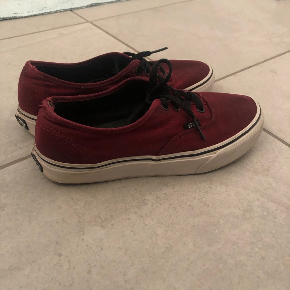 Burgundy vans